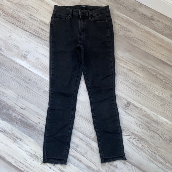 PAIGE | FADED BLK CROP SKINNY - Picture 3 of 6